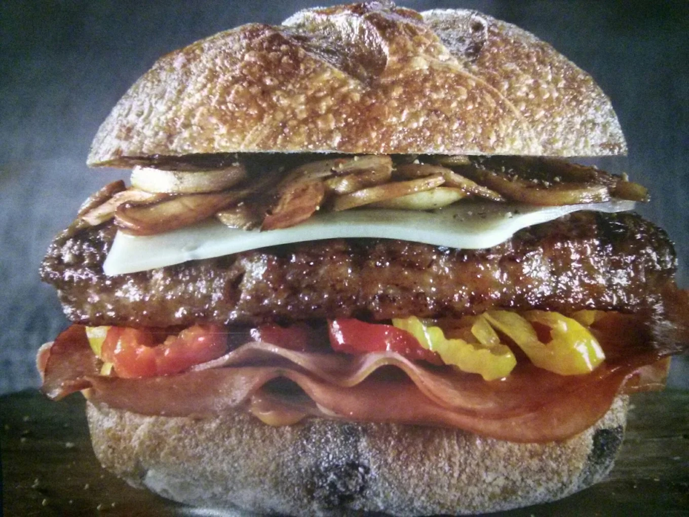 Delicious Burger at Smokehouse N Broasters Calgary in Calgary, AB